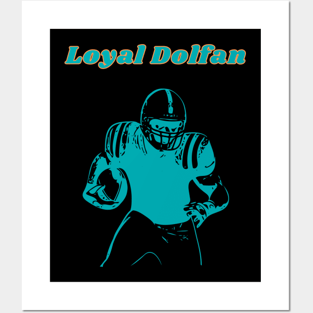 Miami Dolphins Football Team Fan T-Shirt Wall Art by mkhriesat